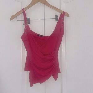 Pink and silver tank top